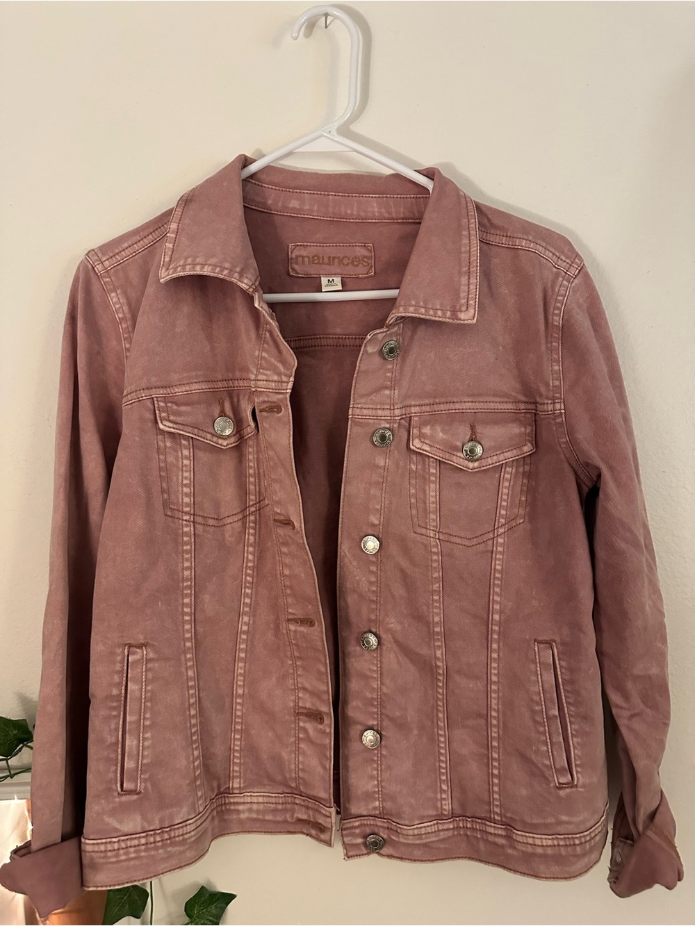Maurices Blush Pink Denim Jacket